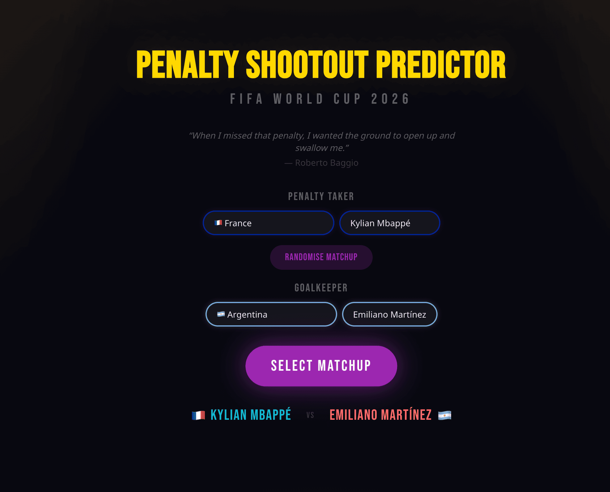 penalty-predictor — screenshot 1